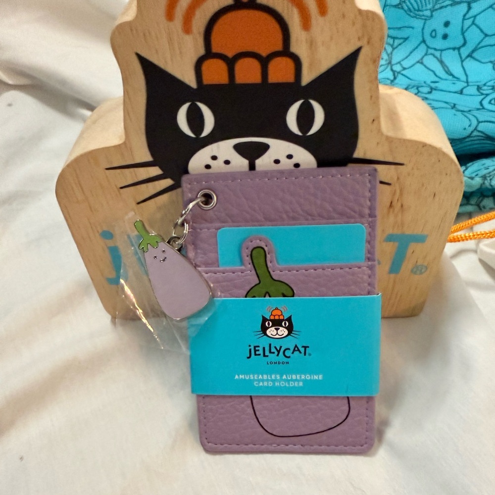 *** SOLD *** NWT Jellycat Eggplant Card Holder - SHANGHAI EXCLUSIVE